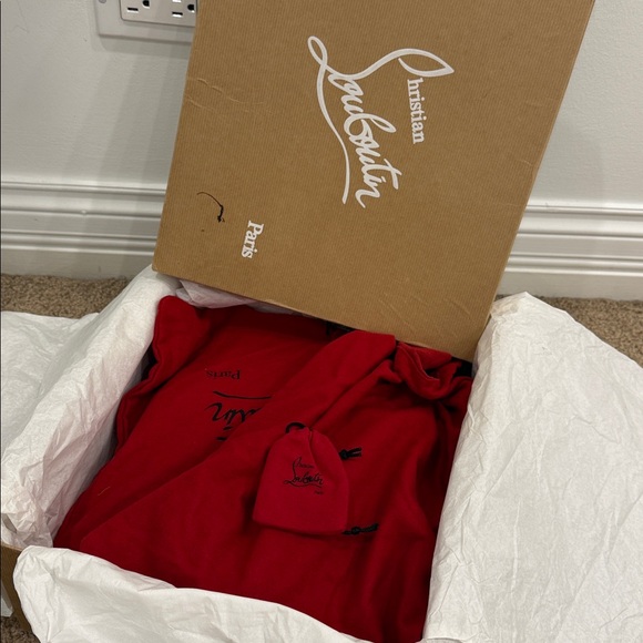 Christian Louboutin Nail Stud Boots 37 Rare Limited Edition Black Leather 💋 - Picture 12 of 12